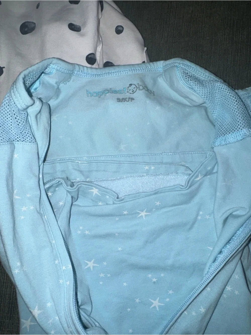 2 Happiest Baby Swaddles - Blue Star & White Dot Designs - Picture 4 of 5
